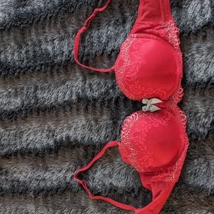 DKNY red bra size 34B